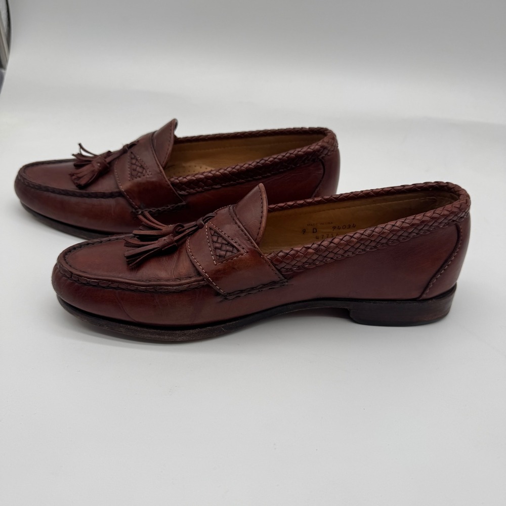 Allen Edmonds Maxfield Tassel Loafers Woven Leather Dress Shoes Slip On Size
 9D